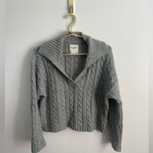 Abercrombie Merino Wool Blend Collared Sweater